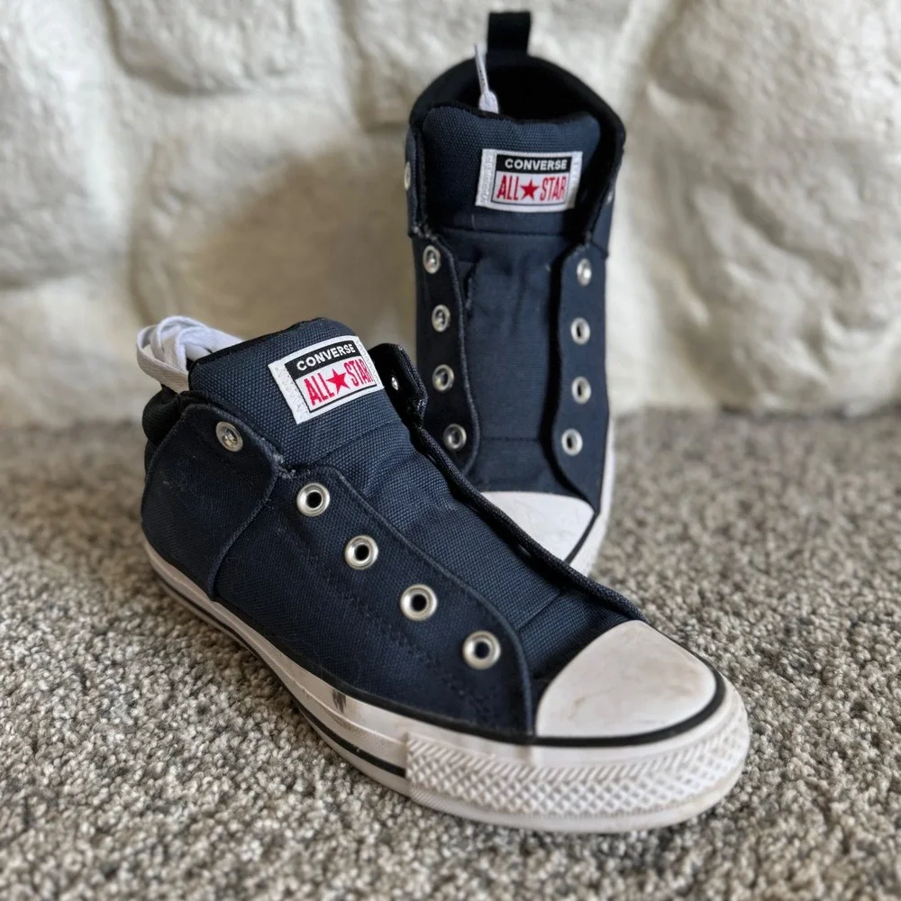 Converse Chuck Taylor All Star Axel Sport Mid Navy Black Kids Size 6 Remastered